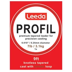 Leeda Profil Tapered Fly Leaders 9ft